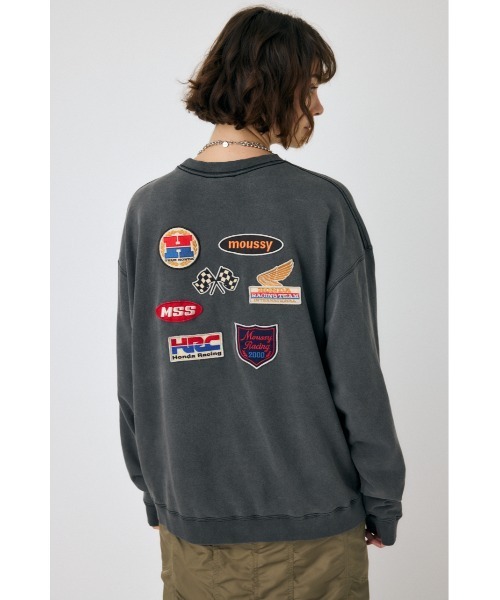 MOUSSY（マウジー）の「HONDA COLLECT OVER プルオーバー（スウェット・レディース・ホワイト/ライトブラック・FREE）」の2枚目の写真