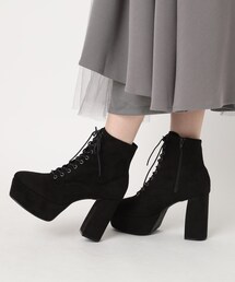 【ラク盛り/約12㎝】ラク盛り厚底レースアップブーツ