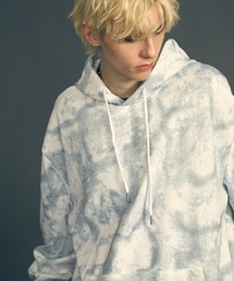 Marble pattern oversized pullover hoodie / マーブルパターンオーバーサイズプルオーバーパーカー