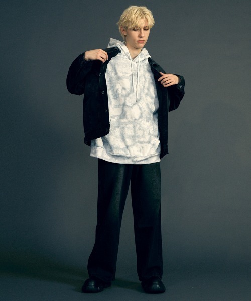 Shoowtime(ショウタイム)の「Marble pattern oversized pullover hoodie / マーブルパターンオーバーサイズプルオーバーパーカー(パーカー・メンズ・ホワイト系/チャコールグレー/ブラック系・MEDIUM/LARGE/X-LARGE)」の20枚目の写真