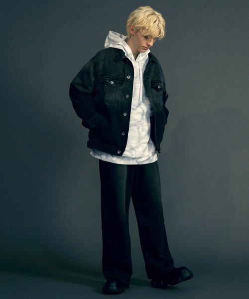 Shoowtime(ショウタイム)の「Marble pattern oversized pullover hoodie / マーブルパターンオーバーサイズプルオーバーパーカー(パーカー・メンズ・ホワイト系/チャコールグレー/ブラック系・MEDIUM/LARGE/X-LARGE)」の22枚目の写真