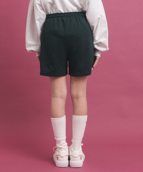 PINK-latte（ピンクラテ）の「◆【セットアップ】コットンミニ裏毛プルオーバー＆ショートパンツ（セットアップ・キッズ・ブラック/アイボリー/ライトグレー・16/14/13/15 ）」の12枚目の写真