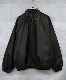 Vintage-like synthetic leather blouson/ヴィンテージライク 合成皮革 ブルゾン