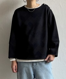 LBC（エルビーシー）の「幾何学ジャカード袖パフプルオーバー（Tシャツ/カットソー）」