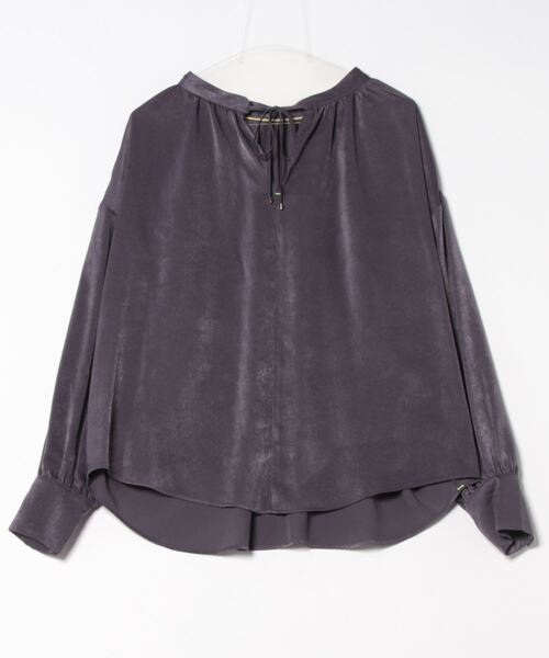 Q（キュー）の「2wayボリューム袖ブラウス（シャツ/ブラウス・レディース・ネイビー/ホワイト・MEDIUM）」の11枚目の写真