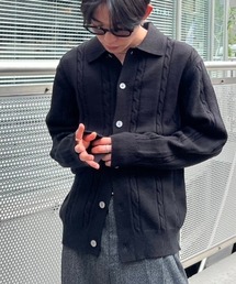 Chikashitsu +(`JVcvX)́yChikashitsu{zcable lib knit cardigan / y`JVcvXzP[uujbgJ[fBK(J[fBK/{)