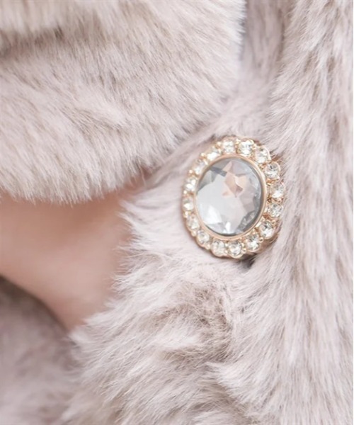 axes femme（アクシーズファム）の「ファーコート（ダッフルコート・レディース・グレー/モカ/キナリ・FREE）」の11枚目の写真