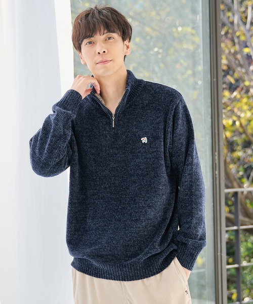 モールニット ハーフジップ プルオーバー(ニット/セーター)|Arnold Palmer(アーノルドパーマー) モールニット ハーフジップ プルオーバー(ニット/セーター)|Arnold Palmer(アーノルドパーマー)