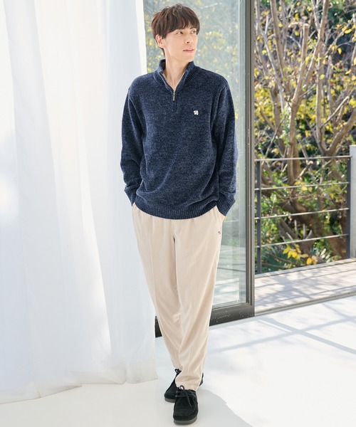 モールニット ハーフジップ プルオーバー(ニット/セーター)|Arnold Palmer(アーノルドパーマー) モールニット ハーフジップ プルオーバー(ニット/セーター)|Arnold Palmer(アーノルドパーマー)