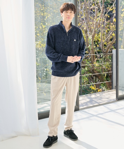 モールニット ハーフジップ プルオーバー(ニット/セーター)|Arnold Palmer(アーノルドパーマー) モールニット ハーフジップ プルオーバー(ニット/セーター)|Arnold Palmer(アーノルドパーマー)