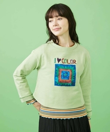 Jocomomola | I LOVE COLOR コットン裏毛プルオーバーカットソー(Tシャツ/カットソー)