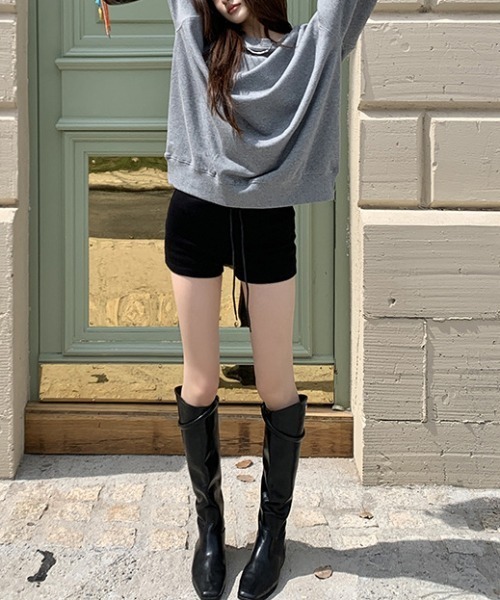 FREE STYLISTS(フリー スタイリスト)の「YUGA_YGMC オフショルダー ルーズシルエットスウェットPO(スウェット・レディース・ネイビー/ライトグレー・FREE)」の8枚目の写真