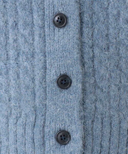 Afternoon Tea（アフタヌーンティー）の「ケーブルニットVネックカーディガン（カーディガン/ボレロ・レディース・ライトベージュ/ライトパープル/ブルー・MEDIUM）」の12枚目の写真