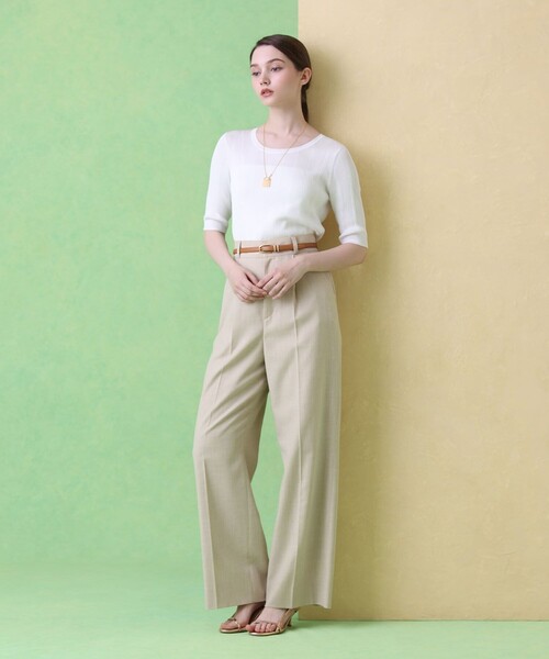 ANAYI（アナイ）の「リネンライクワイドパンツ（その他パンツ・レディース・ベージュ/ネイビー/グリーン・36/38/34）」の9枚目の写真