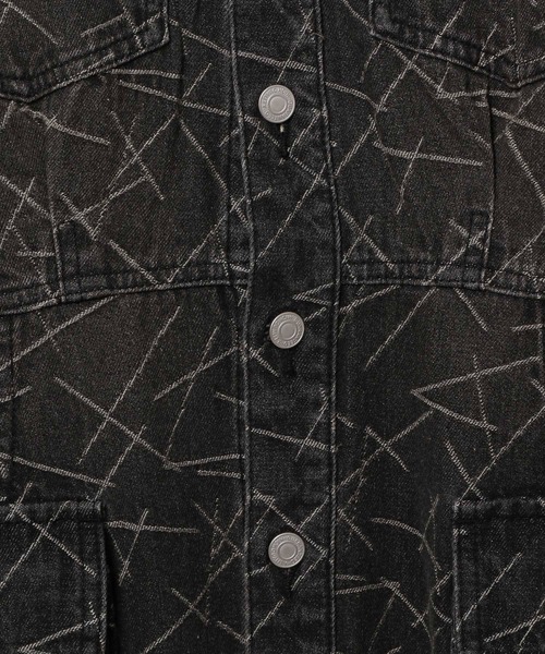 PAGEBOY（ページボーイ）の「キカジャガードデニムミニワンピース（ワンピース・レディース・ブルー/ブラック・FREE）」の6枚目の写真