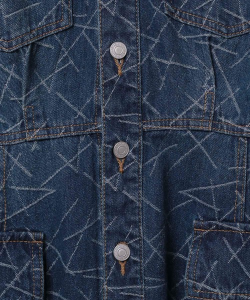 PAGEBOY（ページボーイ）の「キカジャガードデニムミニワンピース（ワンピース・レディース・ブルー/ブラック・FREE）」の10枚目の写真