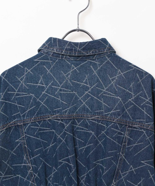 PAGEBOY（ページボーイ）の「キカジャガードデニムミニワンピース（ワンピース・レディース・ブルー/ブラック・FREE）」の12枚目の写真