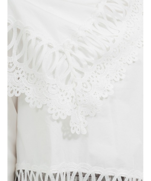 DOLLUPOOPS(ドールアップウップス)の「レーススカーフカラートップス(シャツ/ブラウス・レディース・ブラック/オフホワイト・38)」の11枚目の写真