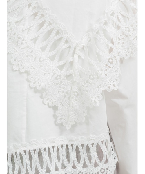 DOLLUPOOPS(ドールアップウップス)の「レーススカーフカラートップス(シャツ/ブラウス・レディース・ブラック/オフホワイト・38)」の15枚目の写真