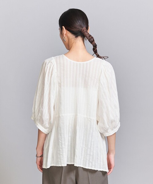 BEAUTY&YOUTH UNITED ARROWS（ビューティーアンドユースユナイテッドアローズ）の「【WEB限定】コットンドビー リボンブラウス -2WAY/ウォッシャブル-（シャツ/ブラウス・レディース・ブラック/ホワイト/ロイヤルブルー・FREE）」の20枚目の写真