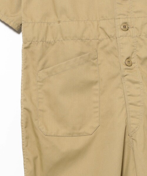BEAMS BOY（ビームスボーイ）の「ポリエステル コットン ツイル ショート スリーブ オールインワン（サロペット/オーバーオール・レディース・チャコールグレー/ベージュ・ONE SIZE）」の8枚目の写真