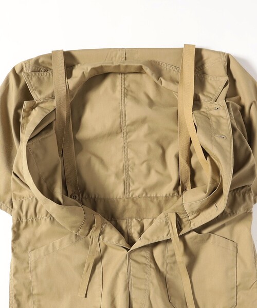 BEAMS BOY（ビームスボーイ）の「ポリエステル コットン ツイル ショート スリーブ オールインワン（サロペット/オーバーオール・レディース・チャコールグレー/ベージュ・ONE SIZE）」の6枚目の写真