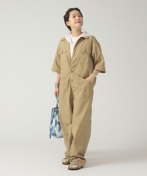 BEAMS BOYビームスボーイサロペット オールインワン カーキ