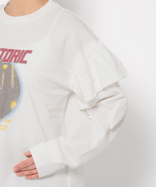 LOWRYS FARM（ローリーズファーム）の「フリルバンドＴＬＳ　 308680（Tシャツ/カットソー・レディース・グレー/オフホワイト・FREE）」の10枚目の写真