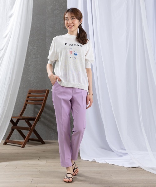 STUDIO PICONE（スタジオピッコーネ）の「センタープレスUV撥水パンツ（その他パンツ・レディース・ブラック/ホワイト/ベージュ/ライトパープル・M/L/LL）」の17枚目の写真