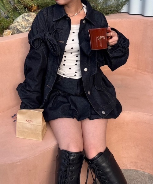 バルーンデニムスカート セットアップ可能（デニムスカート