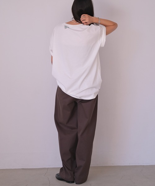 AKTE（アクテ）の「トム＆ジェリーTシャツ（Tシャツ/カットソー・レディース・ホワイト/ブラック・FREE）」の5枚目の写真