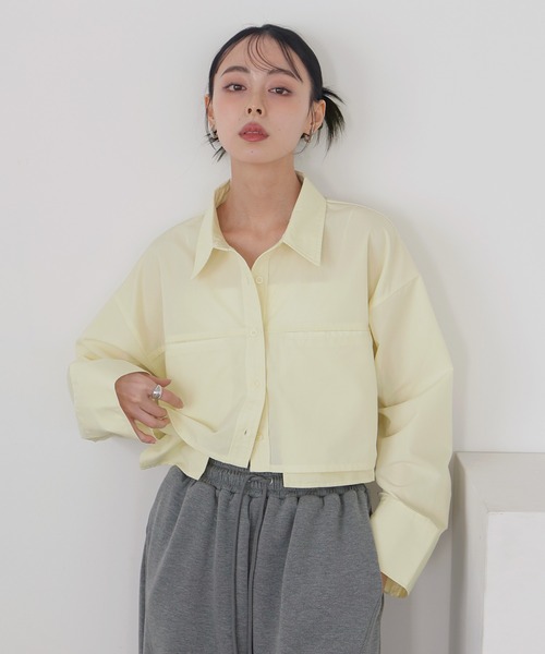セール】ポケットデザインショートシャツ（シャツ/ブラウス）｜LIAN