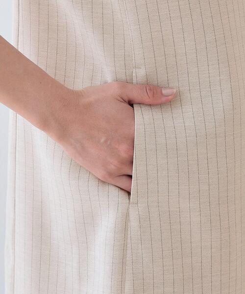 INDIVI(インディヴィ)の「【こなれSETUP】リネンライクジレジャケット(ベスト・レディース・チャコール/ネイビー/アイボリー系2/ライトグレー系3/ナチュラル・38/34/13/05/15 /03)」の6枚目の写真