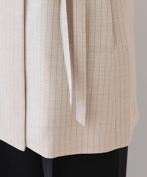 INDIVI(インディヴィ)の「【こなれSETUP】リネンライクジレジャケット(ベスト・レディース・チャコール/ネイビー/アイボリー系2/ライトグレー系3/ナチュラル・38/34/13/05/15 /03)」の7枚目の写真