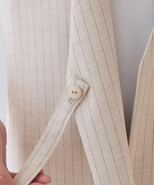 INDIVI(インディヴィ)の「【こなれSETUP】リネンライクジレジャケット(ベスト・レディース・チャコール/ネイビー/アイボリー系2/ライトグレー系3/ナチュラル・38/34/13/05/15 /03)」の8枚目の写真