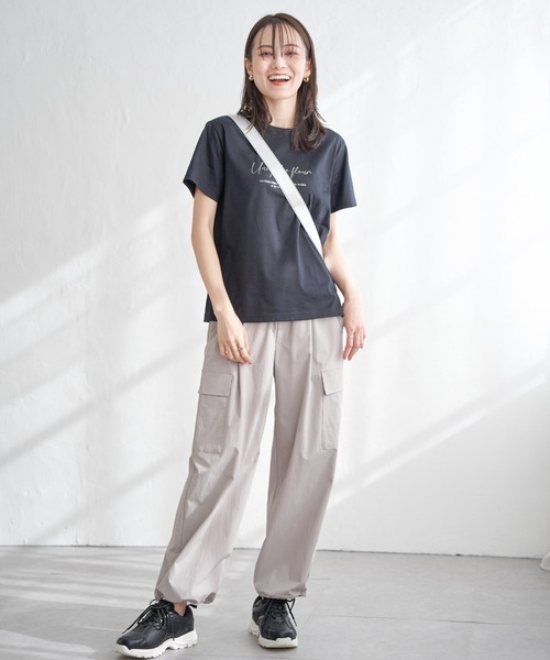 ikka（イッカ）の「リップストップカーゴパンツ（カーゴパンツ・レディース・ダークベージュ/ネイビー/オリーブ・L/M/S）」の9枚目の写真