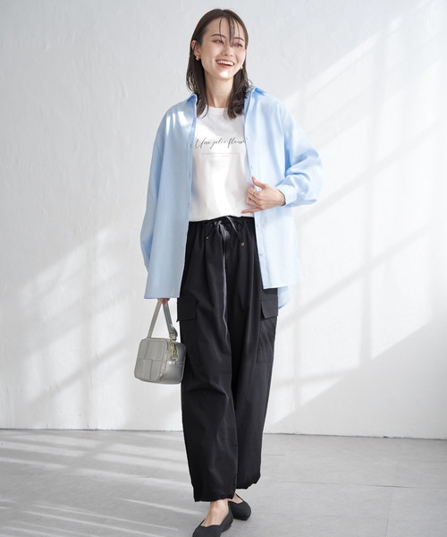 ikka（イッカ）の「リップストップカーゴパンツ（カーゴパンツ・レディース・ダークベージュ/ネイビー/オリーブ・L/M/S）」の19枚目の写真