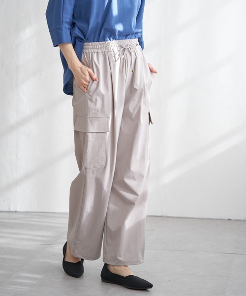 ikka（イッカ）の「リップストップカーゴパンツ（カーゴパンツ・レディース・ダークベージュ/ネイビー/オリーブ・L/M/S）」の8枚目の写真