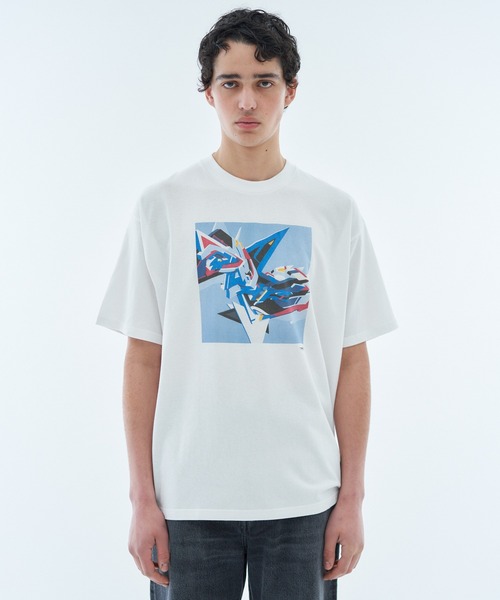 ESTNATION（エストネーション）の「ESTNATION / DELTA プリントショートスリーブTシャツ（Tシャツ/カットソー・メンズ・ホワイト/ブラック/アイボリー・MEDIUM/LARGE/SMALL/X-LARGE）」の2枚目の写真