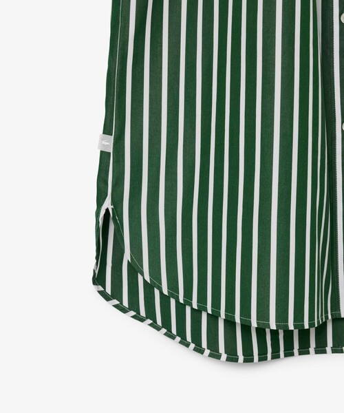 LACOSTE（ラコステ）の「ストライプシャツドレス / ワンピース（シャツワンピース・レディース・グリーン・38/36/34/40）」の7枚目の写真