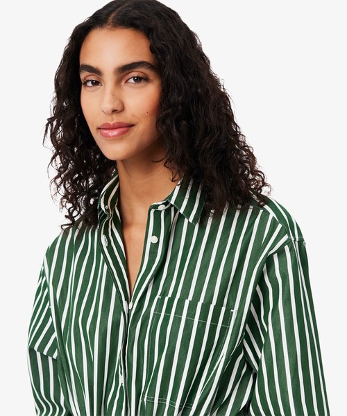 【LACOSTE】シャツドレスワンピース セール】ストライプシャツドレス / ワンピース（シャツ