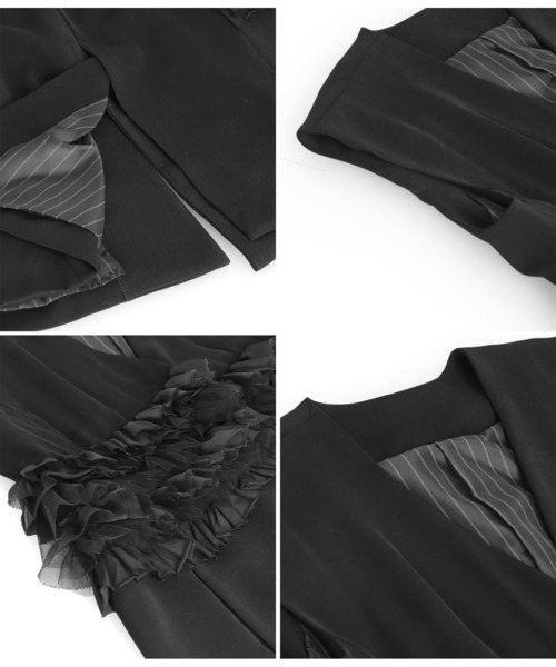 Settimissimo（セッティミッシモ）の「フロント ティアード フリル デザイン ジレ（ベスト・レディース・ブラック/ネイビー・FREE）」の22枚目の写真