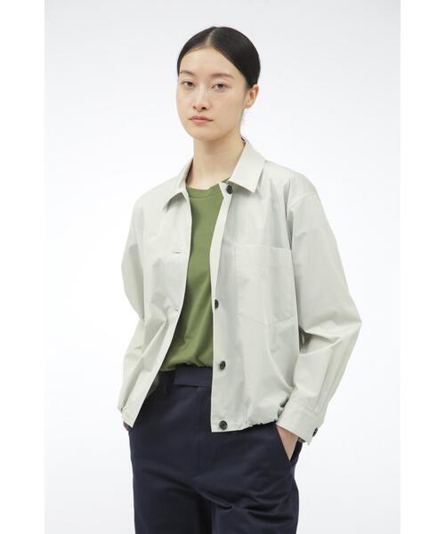 MARGARET HOWELL(マーガレットハウエル)の「FINE COTTON NYLON POPLIN(ブルゾン・レディース・グレー系その他/ブラック・1/2)」の2枚目の写真