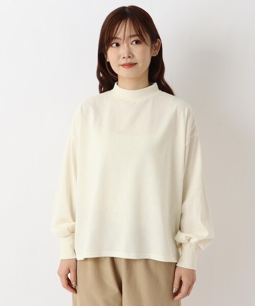 one'sterrace（ワンズテラス）の「リブハイネックプルオーバー（Tシャツ/カットソー・レディース・アイボリー系8・02）」の2枚目の写真