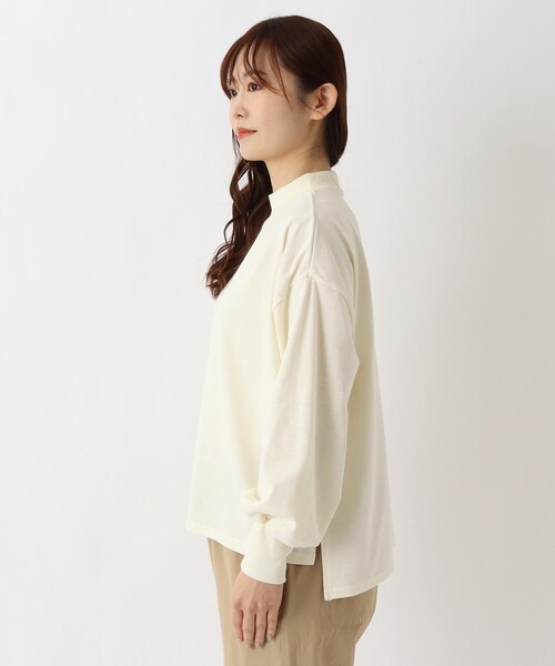 one'sterrace（ワンズテラス）の「リブハイネックプルオーバー（Tシャツ/カットソー・レディース・アイボリー系8・02）」の3枚目の写真