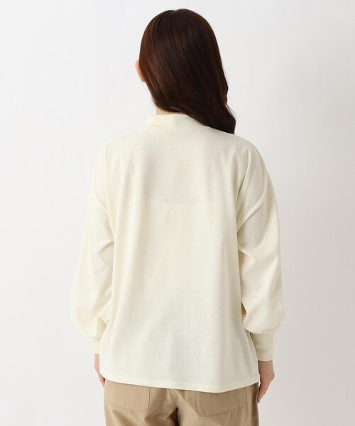 one'sterrace（ワンズテラス）の「リブハイネックプルオーバー（Tシャツ/カットソー・レディース・アイボリー系8・02）」の4枚目の写真