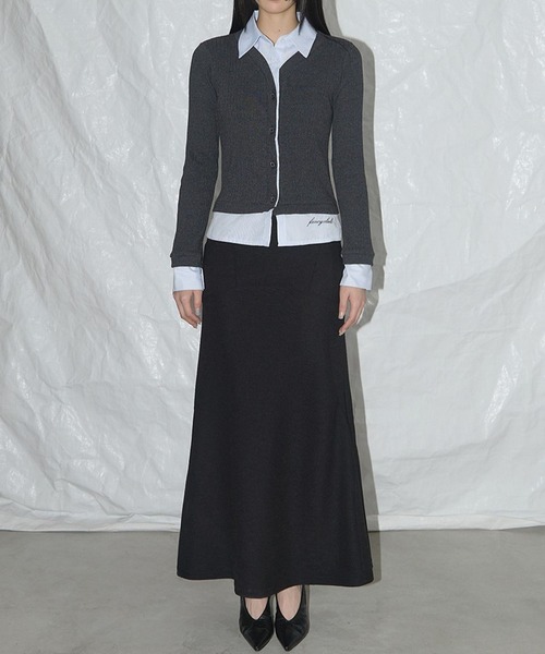 FANCY CLUB（ファンシークラブ）の「FANCY CLUB／カットアウトマーメイドスカート（スカート・レディース・ブラック/ブラウン・FREE）」の4枚目の写真