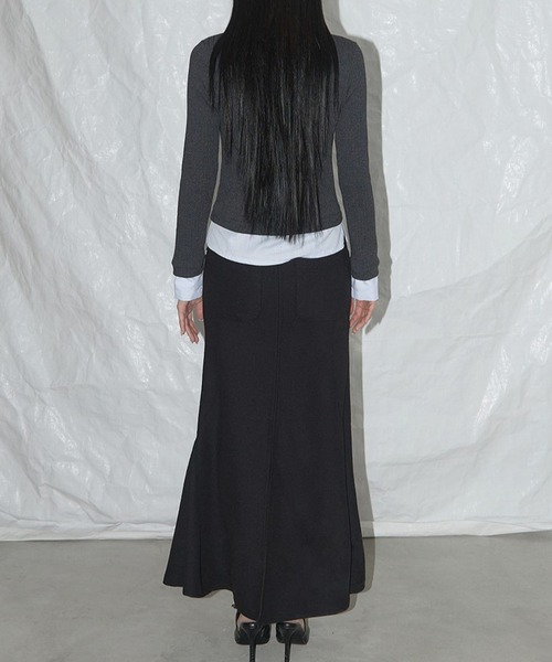 FANCY CLUB（ファンシークラブ）の「FANCY CLUB／カットアウトマーメイドスカート（スカート・レディース・ブラック/ブラウン・FREE）」の6枚目の写真