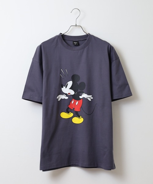 MICKEY MOUSE（ミッキーマウス）の「MICKEY MOUSE ミッキーマウス オーバーＴシャツ unisex（Tシャツ/カットソー・メンズ・チャコール/チャコールグレー/グレー系2/グレー系3/グレー系4/グレー系1・M/L/XL）」の13枚目の写真