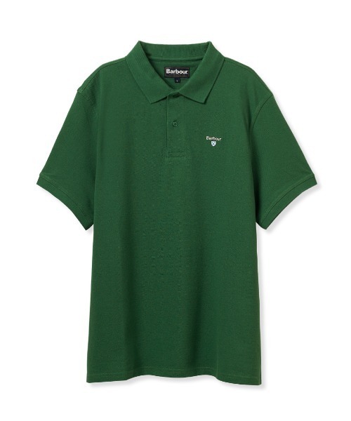 BARBOUR　バブアー　刺繍ロゴ　ポロシャツ　長袖　カーキ　L 古着 Barbour ロゴ スポーツ ポロシャツ（ポロシャツ）｜Barbour